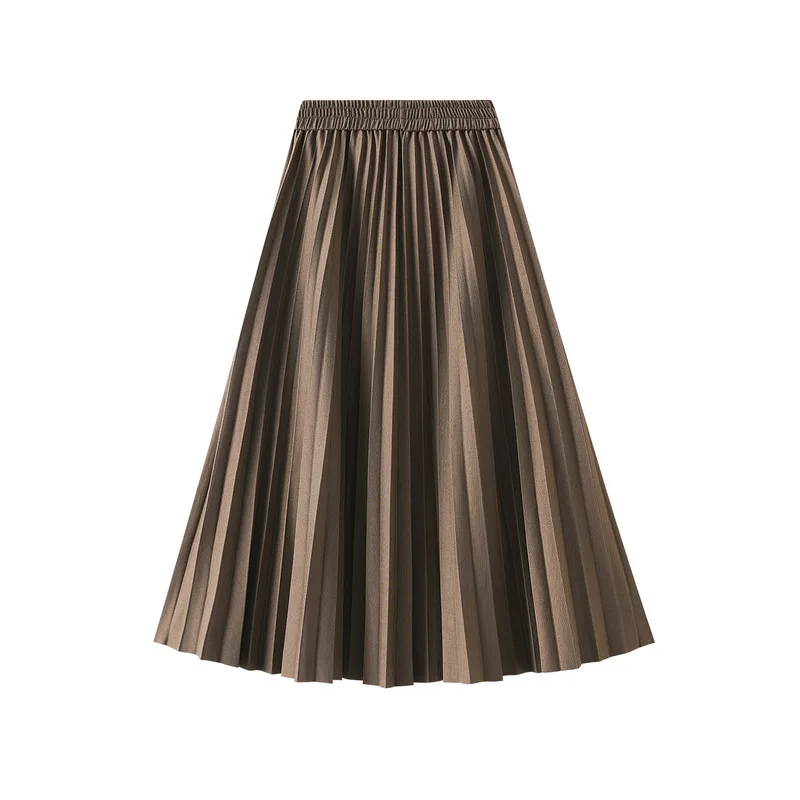 Jupe Mi-longue Taille élastiquée Genou Jupe Mi-longue Femme - Tissu Fluide Modal - Taille élastiquée - Dessous Genoux - Coupe Légère Vêtement Modal Polyester Confortable