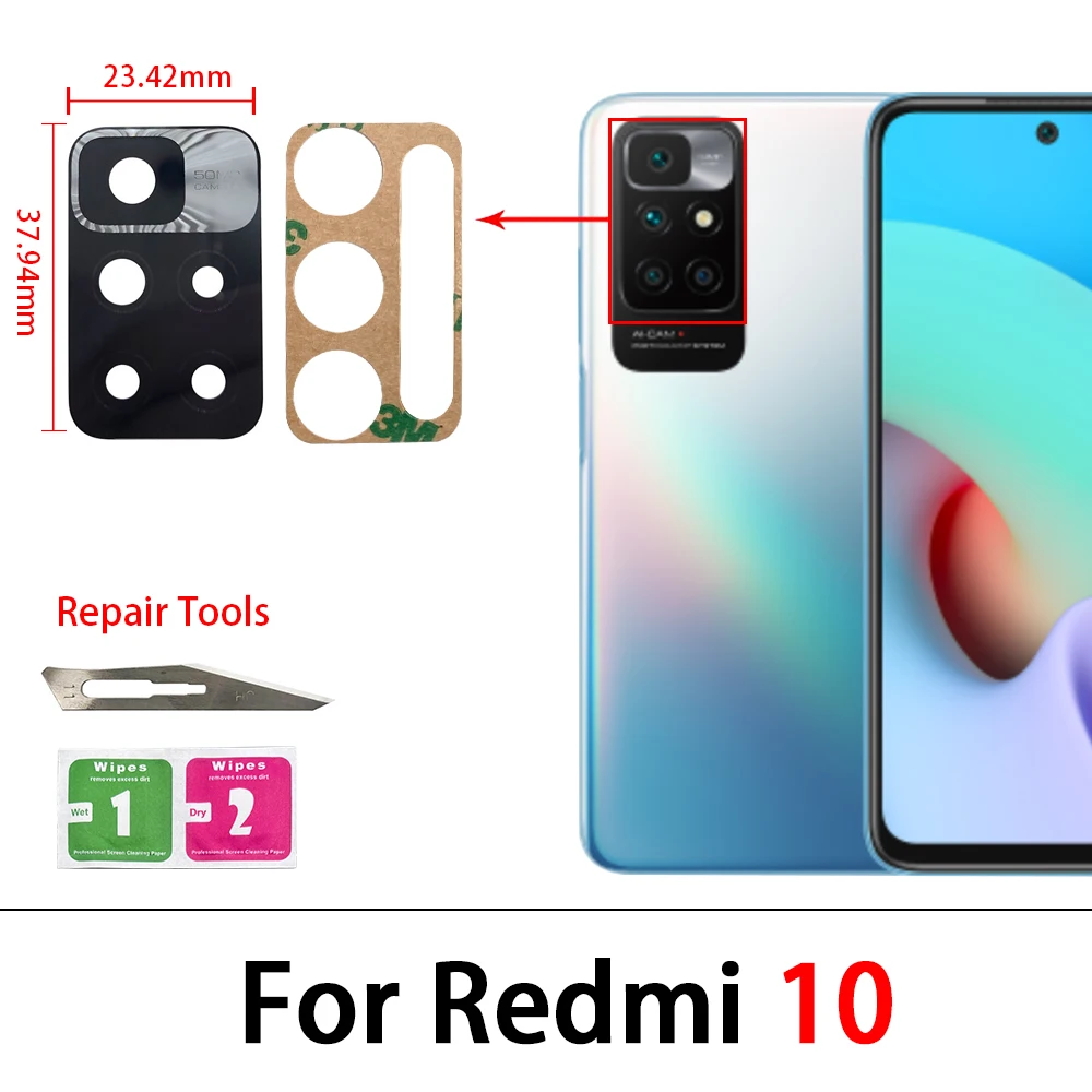 Durable Rear Camera Glass Lens Cover with Adhesive Strip