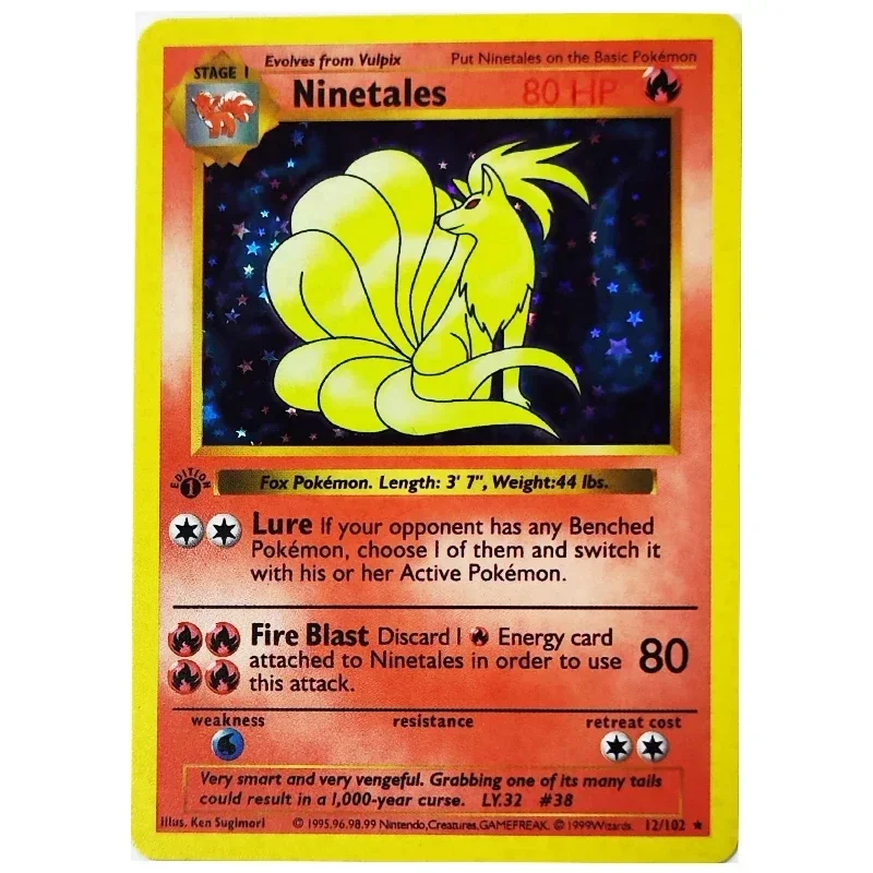 10Pcs/set Diy PTCG 1st Edition Charizard Venusaur English Flash Card Clefairy Gyarados Classic Game Anime Collection Card Toy
