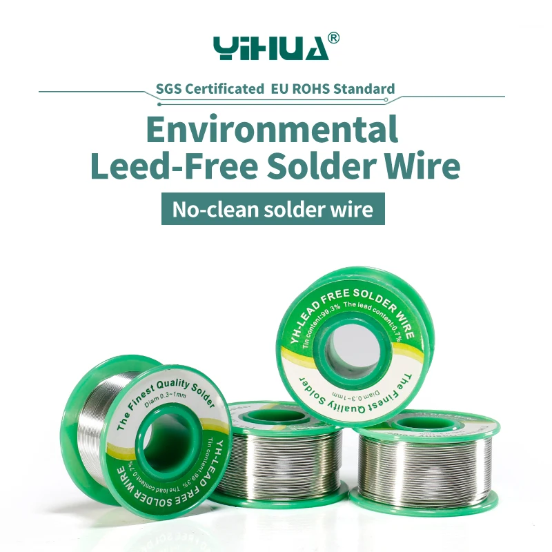 YIHUA Optional 0.5/0.8/1.0mm Solder Tin Wire Lead-Free Environmental Protection Soldering Wire Roll Soldering Tools