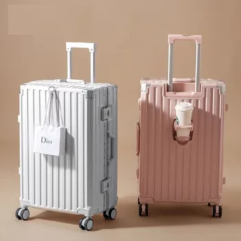 Nuovo bagaglio multifunzionale Valigia da viaggio da 20-30 pollici su ruote Trolley Box d'imbarco con porta USB e ganci Borsa da viaggio 1