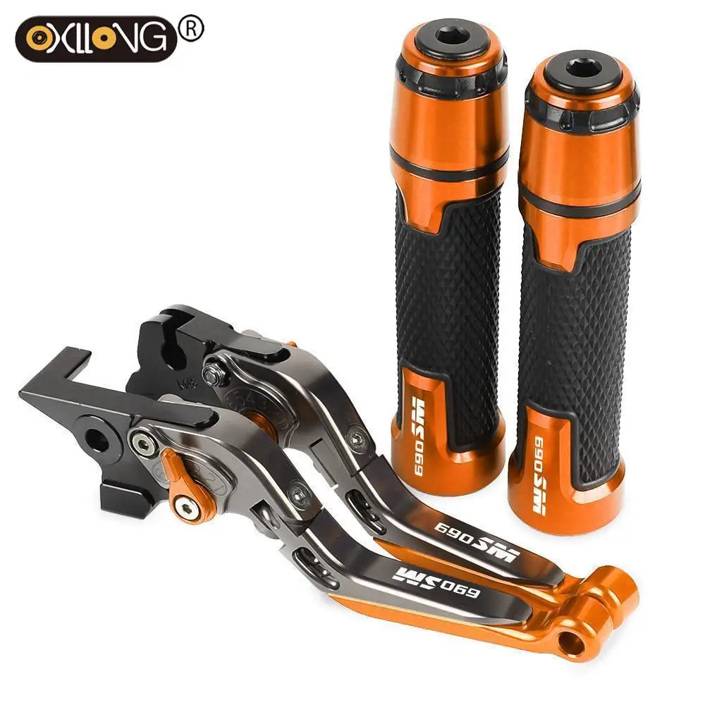 

Motorcycle Brakes Tie Rod Handbrake Brake Clutch Levers Handlebar Hand Grips ends 690SM CNC FOR 690SM 2007-2008