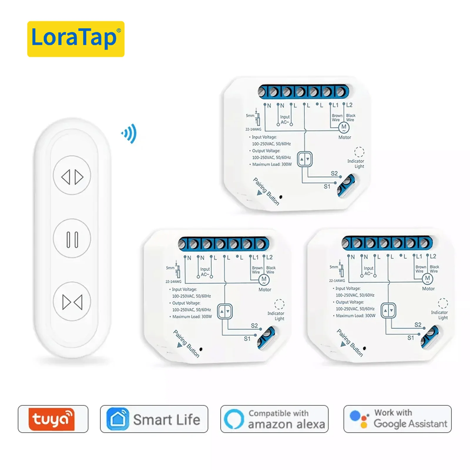 Curtain switch module Tuya Smart Life Curtain Switch Module Remote Control Blinds Roller Shutter RF+WIFI App Timer Google Home Aelxa Echo Smart Home