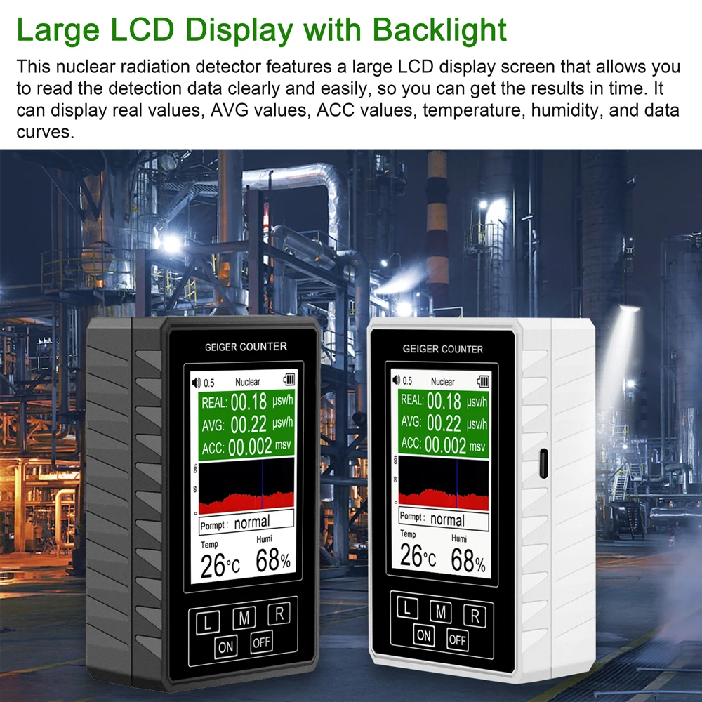 Geiger counter BR-9B dosimeter Digital Display Nuclear Radiation Detector Geiger Counter Semi-functional Type Marble Tester