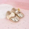 BeQeuewll Cute Bows Baby Girls Mary Jane Shoes Soft Sole First Walkers Princess Cute Soft Non-Slip Infant Baby First Walking 6