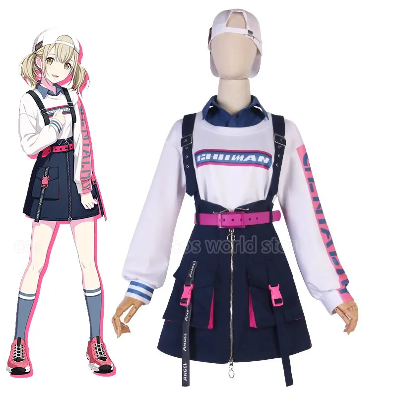 

Anime Azusawa Kohane Cosplay Costume Project Sekai Colorful Stage Feat Women Cute Hoodies Skirt Hat Socks Suit Halloween Clothes