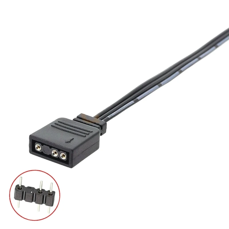 5V3Pin ARGB Adapter Cable Perfect for for Corsair RGB 4Pin for AuraandMSI