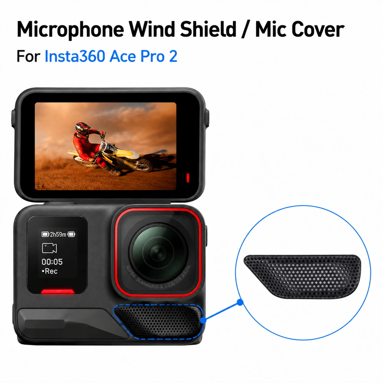 Insta360 Ace Pro 2 카메라 마이크 커버 마이크 윈드실드 커버 수리 부품 교체