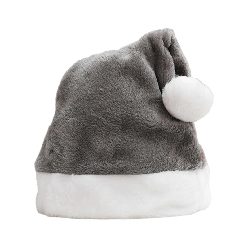 U55D Xmas Hat Santa Hat Xmas Holiday for Adults Unisex Velvet Comfort Hats Classical Multi for New Year Holiday Party