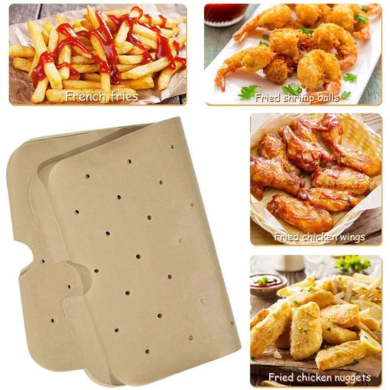100Pcs Air Fryer Paper Air Hole Fryer Parchment Paper Liners For Ninja Foodi Smart FG551 Accessories air fryer accessories,disposable air fryer paper