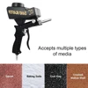Adjustable Sandblasting Gun 90 Psi Portable Sand Blaster Paint Spray Machine Gravity Pneumatic Small Handheld Blasting Gun Set 6
