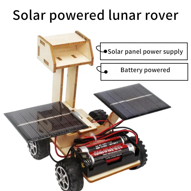 Children&rsquo;s DIY Handmade Small Production Moon Exploration Car Solar Toy Car Physical Model Science Experiment