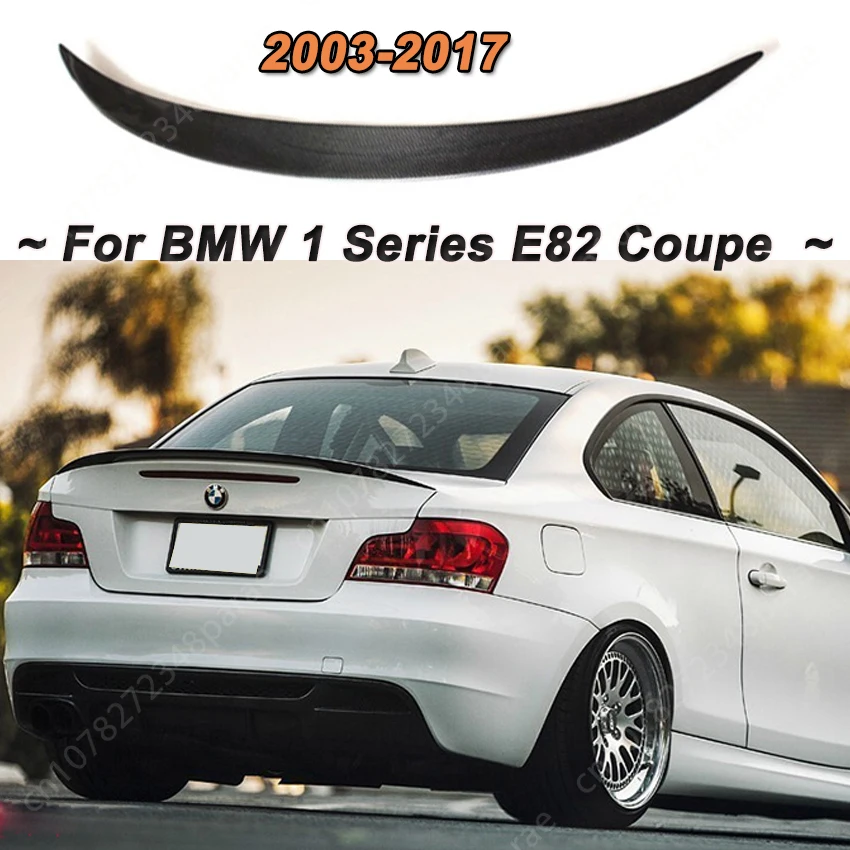 Per Bmw Serie 1 E82 Coupe 123D 125I 128I 135I 2007-2013 Mp Stile Carbon Look Car Rear Trunk Roof Spoiler Wing Splitter Trim