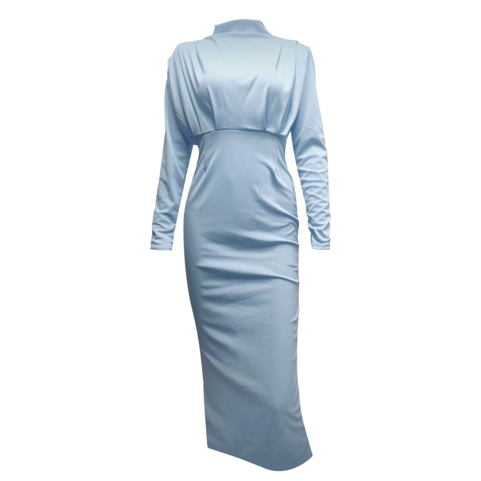 

Elegant Dress Women Waist Long Sleeve Slim Fit Hip Pack Long Solid Office Party Dresses Lady Autumn Winter Fashion Prom Clothes