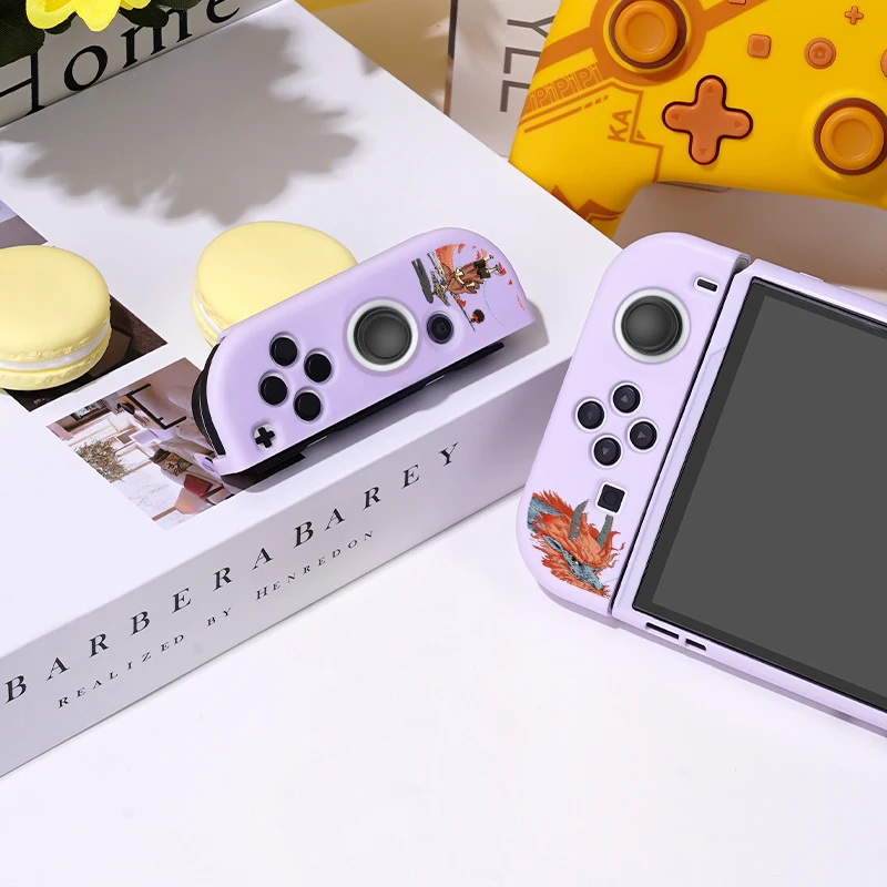 드래곤과 함께 술을 마시다. 스위치 Oled용 보호 케이스, Nintendo 스위치 콘솔용 소프트 TPU 슬림 커버, NS 게임 액세서리
