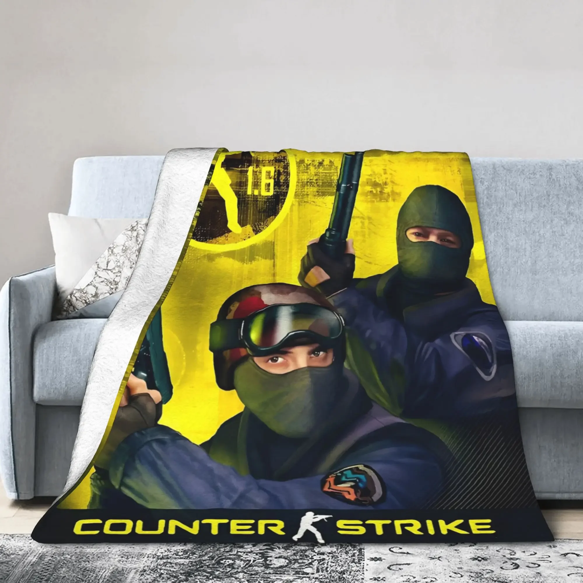 Counter Strike CSGO Blanket Shooting Game Art Plush Soft Throw Blanket ...