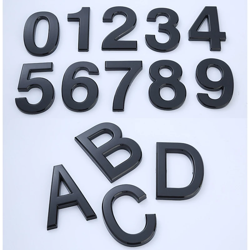 10cm Self Adhesive House Numbers and Letters Door Plate Sign Apartments
