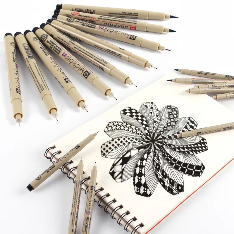 Pen Marker Pigma Micron Pen Neelde Drawing Pen 003-3.0 Brush Art Markers Drawing Sketch Supplies