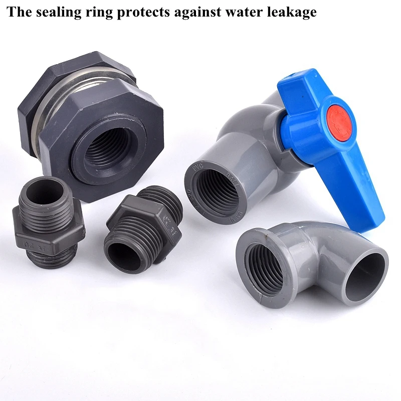 1Set 1/2" 3/4" 1" PVC Aquarium Fish Tank Connector Inlet Water Drain Pipe Joint Valve Irrigation Water Tank Bulkhead Fittings tank tap connector tank tap adapter plastic pipe connector water pipe connector pipe connector water pipe fitting irrigation pipe fitting plastic pipe fitting tank fitting connector