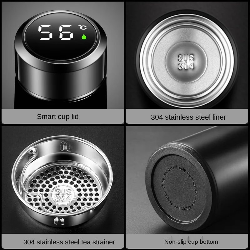 Smart Digital Thermos Water Bottle Stainless Steel Vacuum Flask Coffee Thermal Mug Insulated Water Bottle Tumbler Drinking Cup