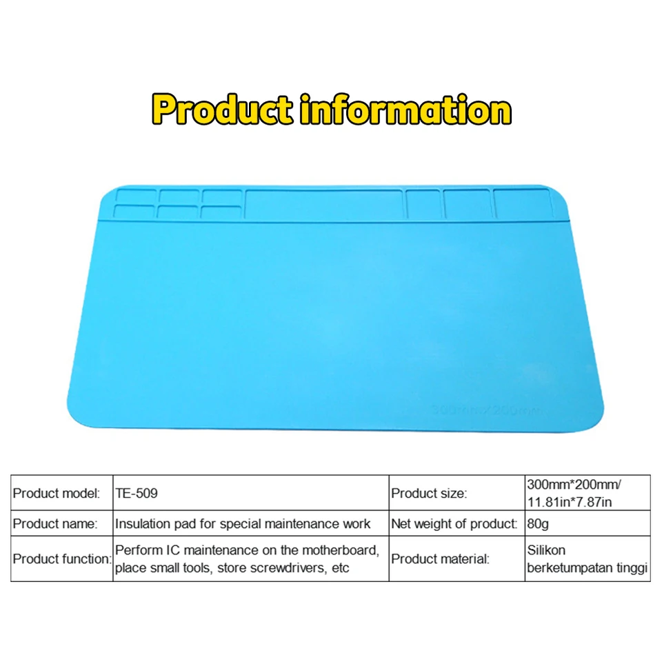 Tappetino di Riparazione in Silicone Per Isolamento Termico Scheda PCB Resistente alle Alte Temperature Tappetino Per Manutenzione Elettronica Industriale S120 Per Saldatura Elettronica Riparazione Co