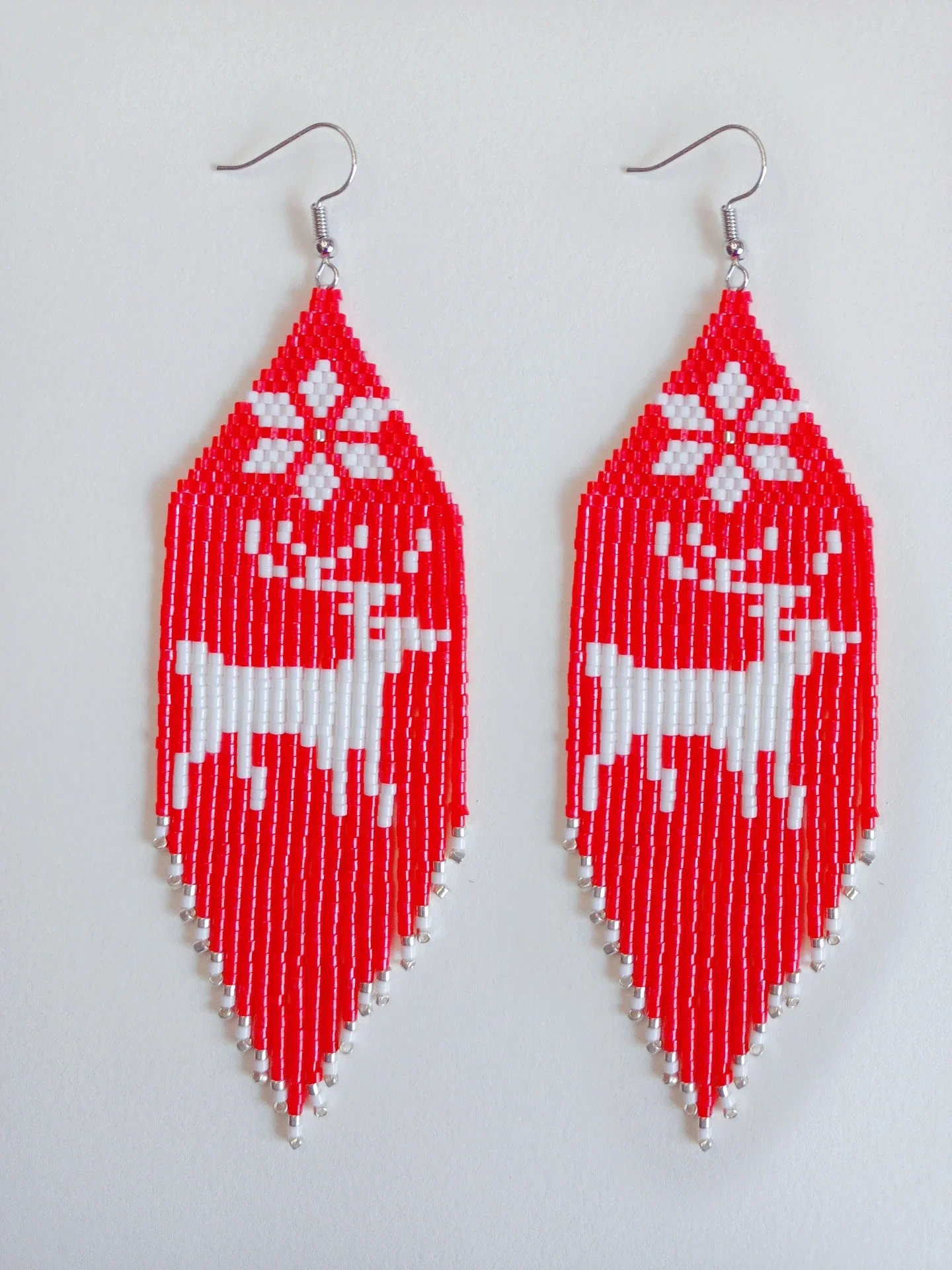 

Rice bead earrings Tassel Christmas Christmas deer Design Originality Hand knitting Bohemia Alloy Fashion Simple Beaded earrings
