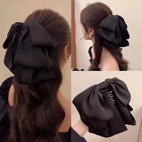 Pince à cheveux coréenne grande taille pour femmes, Barrettes à queue de cheval haute, couvre-chef pour filles et femmes, accessoires pour cheveux 3