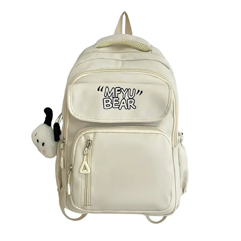 Mochila para niños estilo universitario de nailon de color sólido clásico de tendencia de venta caliente 2024 nueva mochila escolar informal de moda para estudiantes