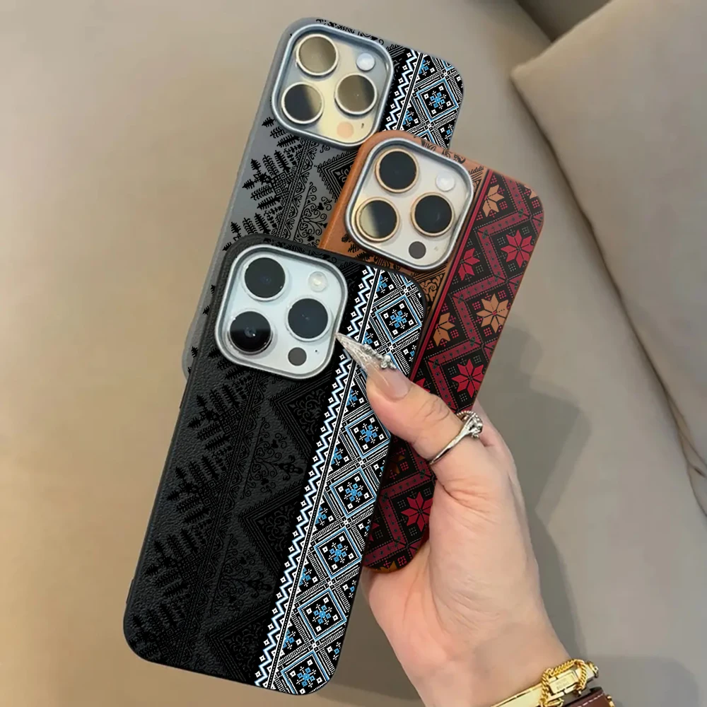 Luxury Fashion Retro Totem Phone Case - Elegant Shockproof Silicone Protection