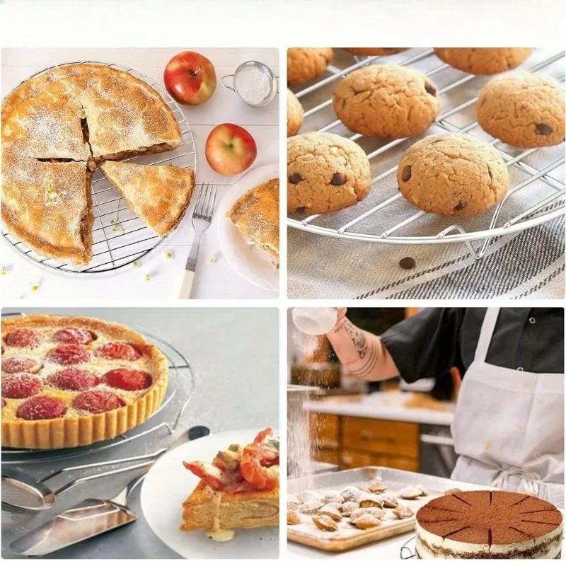 Multi-Purpose Toast Rack, Bread Stand Baking Grid Pizza Plate Grill Pot Versatile Kitchen Tool for Oven Air Fryer and Party Use