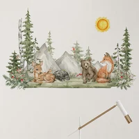 Hand Painted  Animals & Forest Wall Stickers for  Nursery
