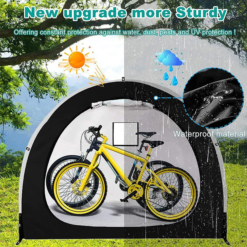 Waterproof Bicycle Tent for Outdoor, Large Storage Tent with18 in 1 Snowflake Multi Tool Combination Lock