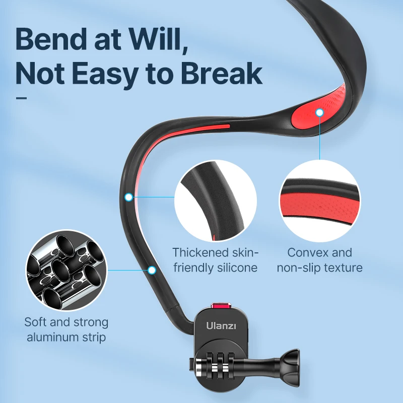 Ulanzi Go-Quick II Magnetic Silicone Neck Holder Mount For GoPro Hero 13 12 for Insta360 for DJI Osmo Action Camera Accessorie