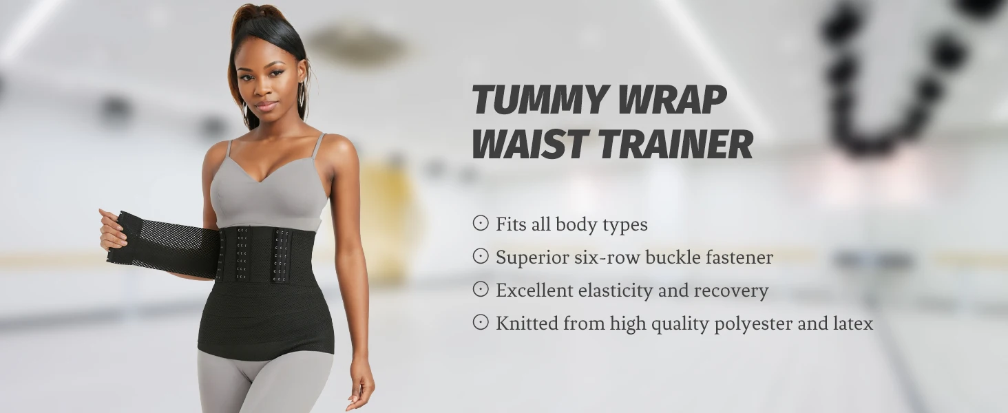 Description Picture 3 of itemWomen Waist Trimmer Belt Tummy Control Waist Cincher Wrap Abdomen Slimming Shaper Waist Bandage Wrap Trimmer Belt