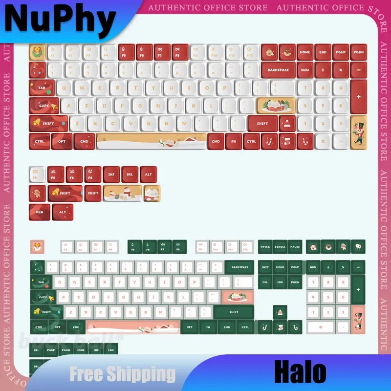 

NuPhy Halo Series Christmas Keycaps Meow Theme Keycaps KDA PBT Keycap Thermal Sublimation Gaming Accessories Mechanical Keyboard