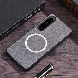 MagSafe-Compatible Magnetic Charging Silicone Fabric Case for Sony Xperia 10 III (GRAY)