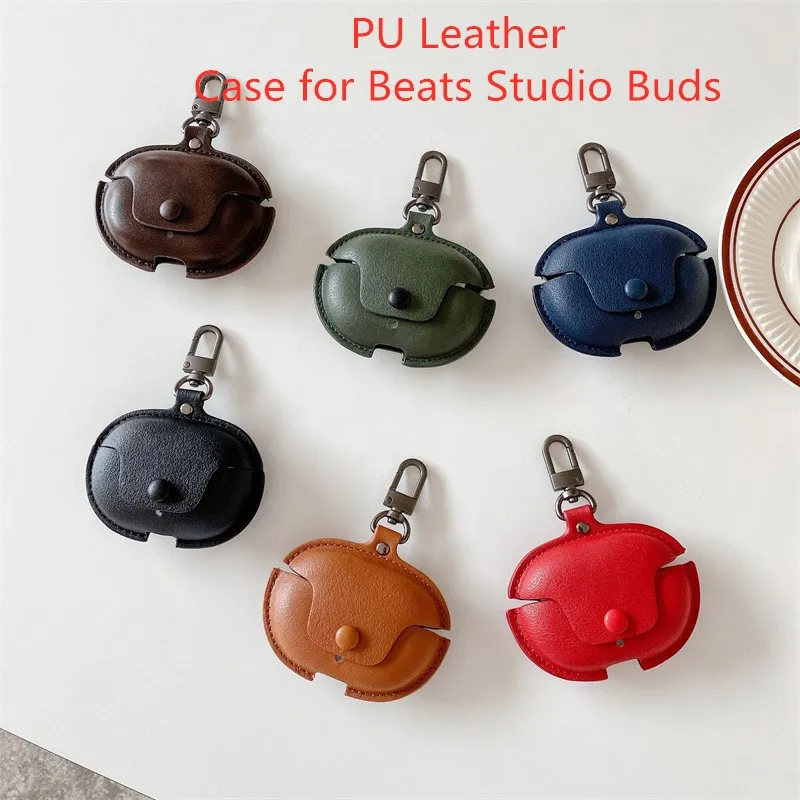 Per Beats Studio Buds 2021 Custodia Luxury Leather Buds Studio Protector Pu Cover Accessori Per Auricolari Per Beats Studio Buds Case
