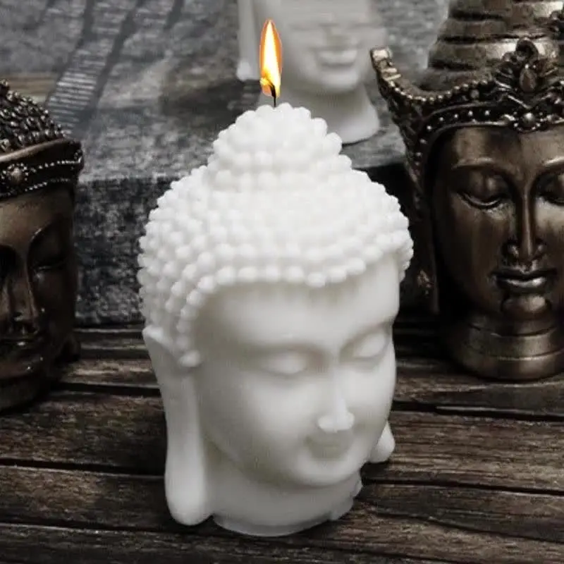 3D Méditation Chantant Bouddha Bougie Moules Bouddha Bougie