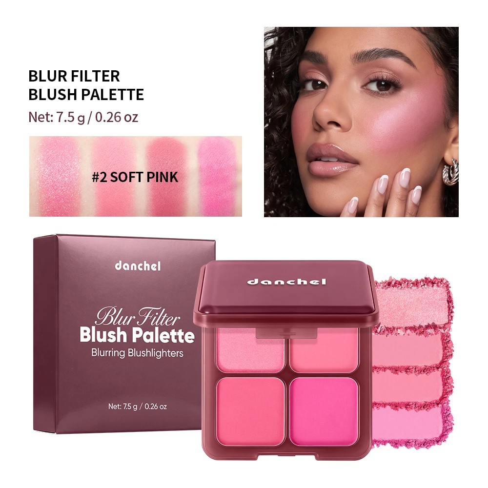 Radiant Glow Blush Palette - Matte & Shimmer Finishes with Rich Pigment and Long-Lasting Wear
