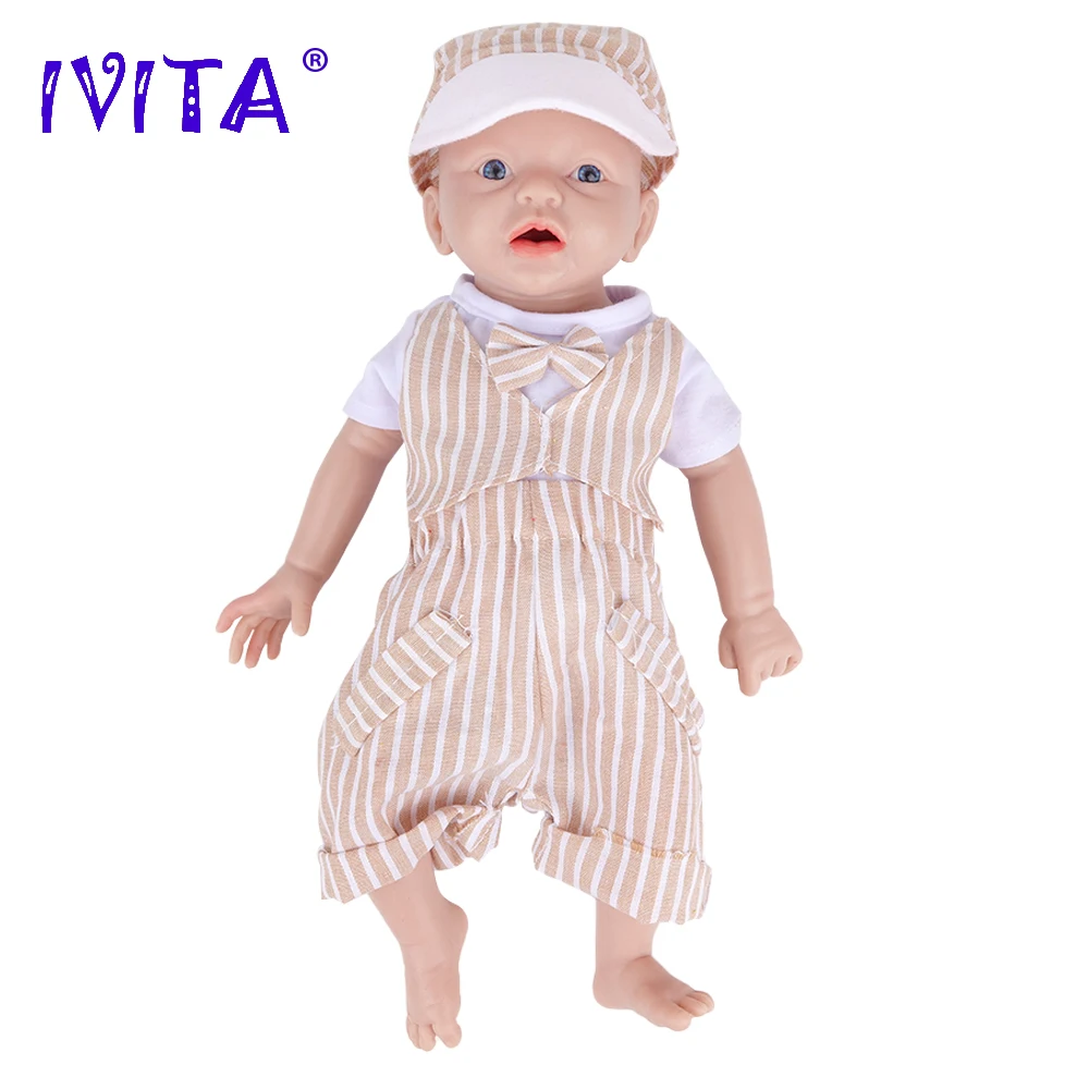 Reborn Dolls IVITA WB1554 14.96 inch 1.58kg Full Body Silicone Reborn Baby Doll Realistic Boy Baby DIY Blank Kit for Children Xmas Toys