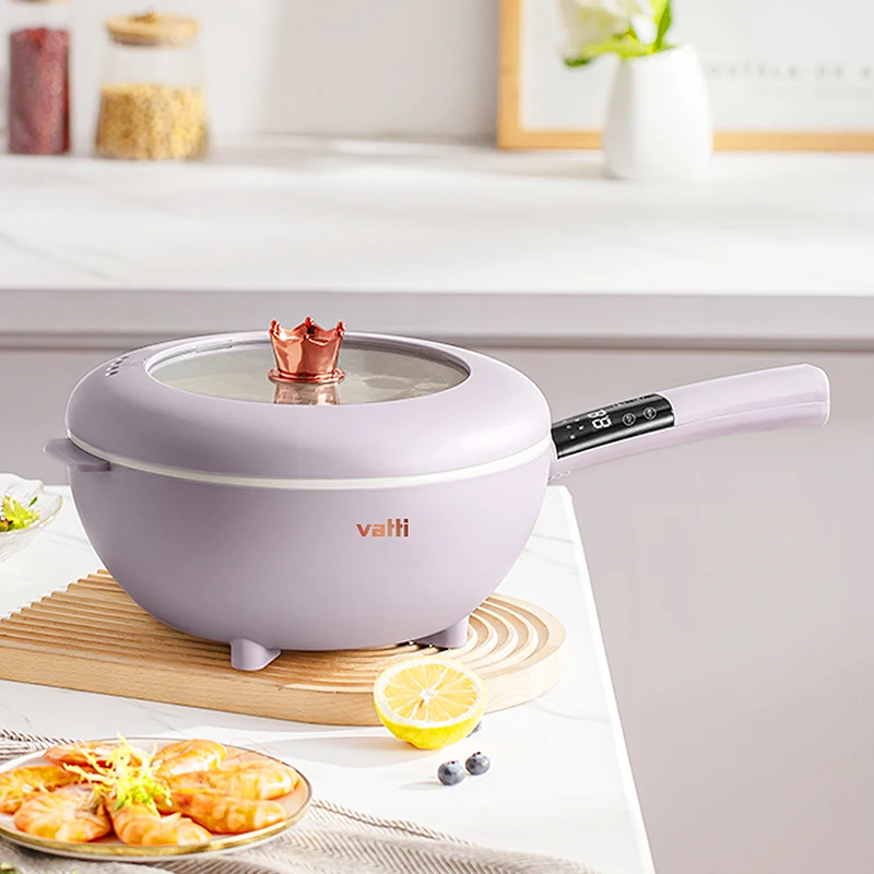 Electric frying pan household multi-functional integrated plug-in   kitchen large capacity Maifan stone non-stick