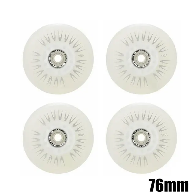 4pcs Flash Inline Skate Wheels 90a LED Lighting Skating Wheels 68/72/76//80mm Speed Skates Rock Fancy Roller Skates PU Tyres 4