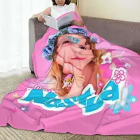 Throw Blanket Cute Like Nastya Micro Fleece Blanket Four Sizes Fashionable Portable Suitable For Sofa Nice Gift 2