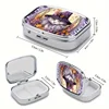 A Gorgeous Cat Wizard Medicine Kit - Mini 2-Grid Metal Medicine Organizer, Portable Travel Pocket Medicine Kit - Ideal Gift 3