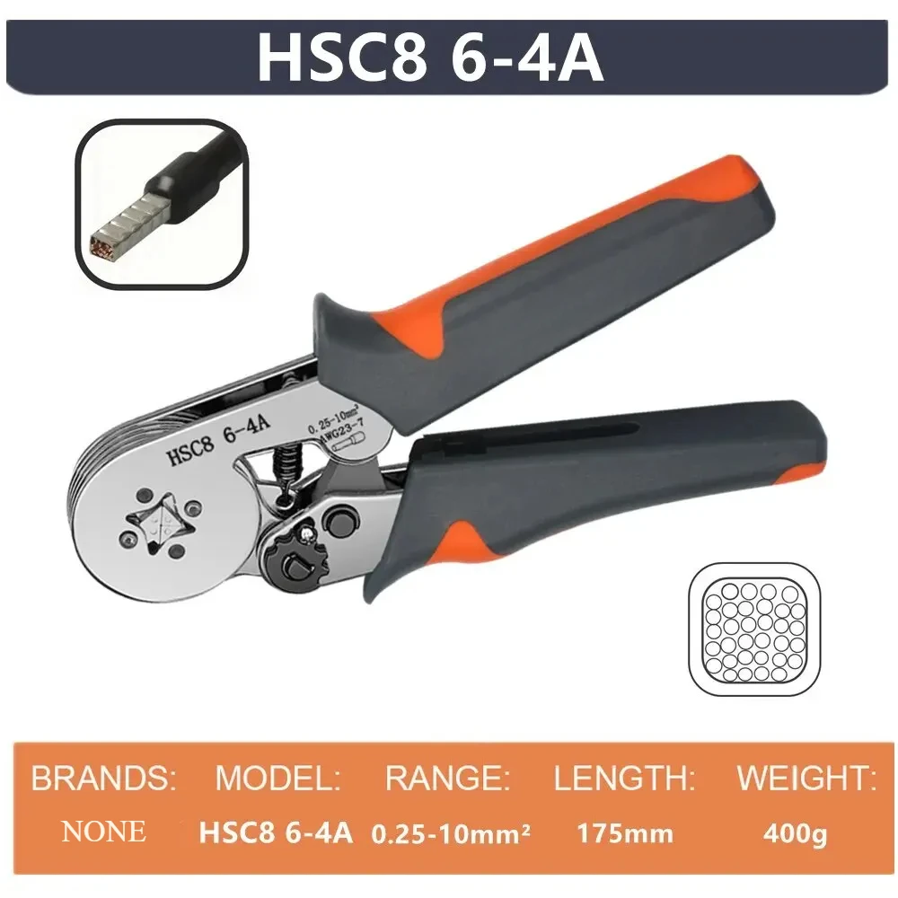 Crimping Tools Mini Electrical Pliers HSC8 64/66(0.2510mm&sup2;/0.256mm&sup2;) Wire Connection Ferrule Sleeves Terminal Repair Clamp