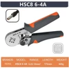 الطويق الأكمام محطة العقص أدوات كماشة كهربائية صغيرة HSC8 6-4/6-6 (0.25-10mm2/0.25-6mm2) سلك اتصال إصلاح المشبك