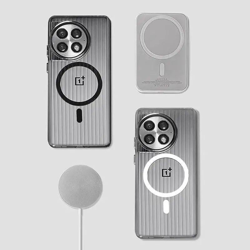 Fashion Corrugated Transparent Magnetic Anti-Fall Phone Case