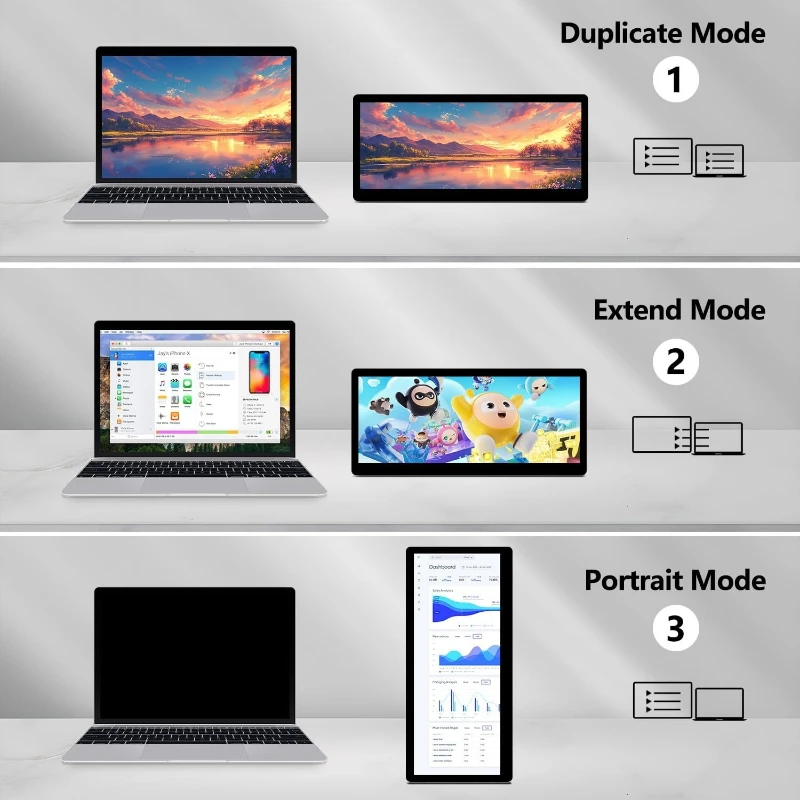 10.3인치 소형 터치스크린 모니터 60hz 스피커 내장 IPS 화면 HDMI USB-C 휴대용 모니터 노트북 PC GPU CPU AIDA64 모니터링