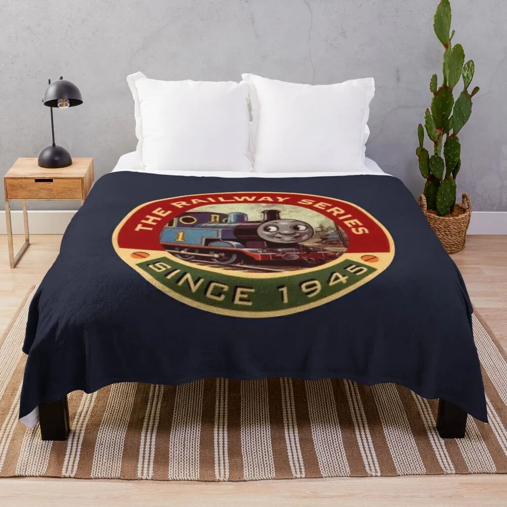 

The Railway Series Badge Throw Blanket Flannels Luxury Brand Blankets