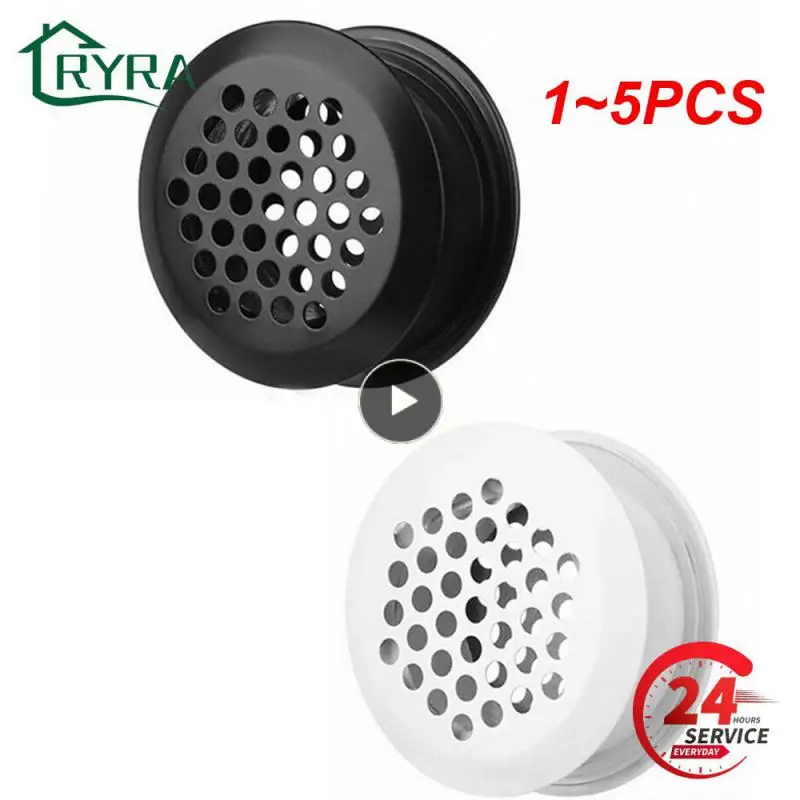 

1~5PCS Round cabinet Air duct Vent Dia.19mm-53mm Steel Louver Mesh Hole plug decoration cover Wardrobe grille ventilation